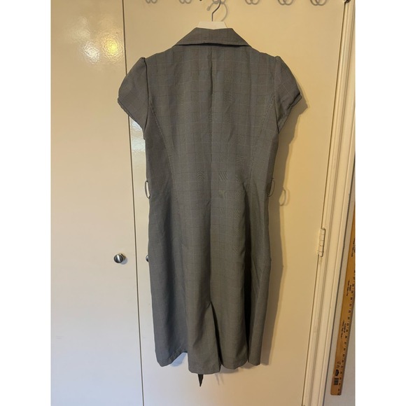 RB Collection New York Vintage 90s Gray Plaid Dress Professional size 8 - Picture 7 of 12